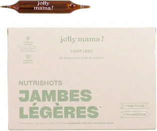 Jolly Mama Light Legs Kräuter-Komplex mit Weinrebe, Rosskastanie, Johannisbeere und Seekiefer Bio Ampullen glutenfrei – Bild 1 von 1