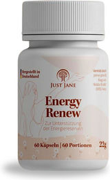 Just Jane Energy Renew Coenzym Q10 mit Vitamin B12 Ubiquinon Kapseln ohne Zusatzstoffe 60 Stück – Bild 1 von 1
