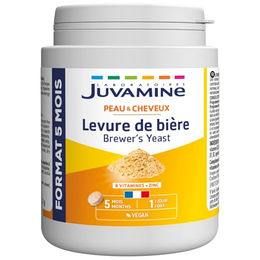 Juvamine Bierhefe mit 8 Vitaminen als Nahrungsergänzungsmittel für Haare, Nägel und Haut, 150 Tabletten – Bild 1 von 2