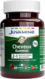 Juvamine Haar 2in1 Gummis mit Zink, Biotin und Selen, vegan und zuckerfrei, 60 Stück – Bild 1 von 1