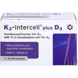 K2-INTERCELL plus D3 Kapseln von Intercell-Pharma GmbH mit 2000 IE, vegan, glutenfrei und laktosefrei, 90 Stück – Bild 1 von 1