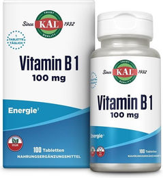 KAL Vitamin B1 Thiamin 100 mg Tabletten vegan ohne Zusatzstoffe 100 Stück – Bild 1 von 1