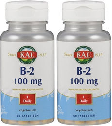 KAL Vitamin B2 Riboflavin 100 mg Tabletten vegan glutenfrei 60 Stück – Bild 1 von 1