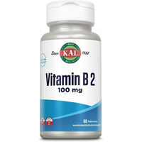 Produktbild von KAL Vitamin B2 Riboflavin 100 mg Tabletten vegan glutenfrei 60 Stück