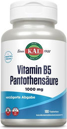 KAL Vitamin B5 Pantothensäure 1000 mg Tabletten 100 Stück vegan ohne Zusatzstoffe – Bild 1 von 2