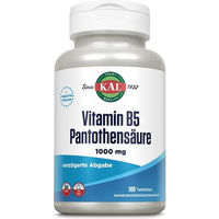 Produktbild von KAL Vitamin B5 Pantothensäure 1000 mg Tabletten 100 Stück vegan ohne Zusatzstoffe