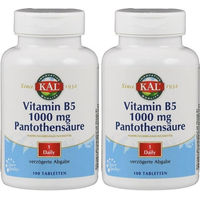 Produktbild von KAL Vitamin B5 Pantothensäure 1000 mg Tabletten vegan zuckerfrei laktosefrei glutenfrei 100 Stück
