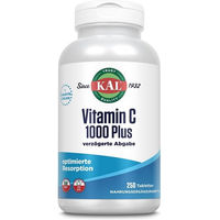 Produktbild von KAL Vitamin C 1000 Ascorbinsäure Retardtabletten vegan glutenfrei 250 Stück