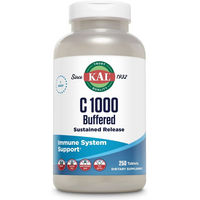 Produktbild von KAL Vitamin C 1000 gepuffert Calciumascorbat Tabletten vegan laktosefrei 250 Stück