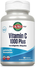 KAL Vitamin C 1000 Plus Ascorbinsäure Retardtabletten vegan glutenfrei 100 Stück – Bild 1 von 1