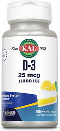 KAL Vitamin D3 1000 I.E. ActivMelt Tabletten ohne Zusatzstoffe für Senioren – Bild 1 von 4