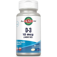 Produktbild von KAL Vitamin D3 400 I.E. Kapseln ohne Zusatzstoffe für Senioren 100 Stück