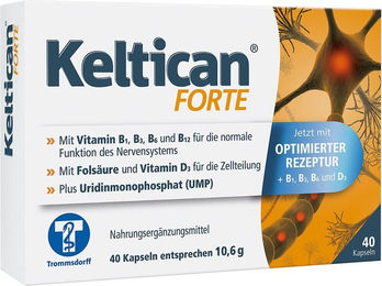 Keltican forte Kapseln mit B-Komplex, glutenfrei, laktosefrei, vegetarisch, 40 Stück – Bild 1 von 2