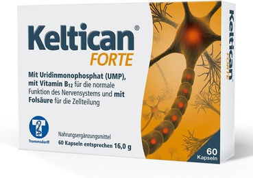 Keltican Forte Kapseln mit Uridinmonophosphat, Vitamin B12 und Folsäure vegan glutenfrei laktosefrei – Bild 1 von 2