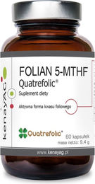KENAY Folian 5-MTHF Quatrefolic Aktive Folsäure 400mcg Kapseln 60 Stück – Bild 1 von 2