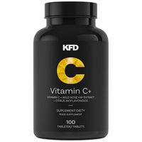 Produktbild von KFD Nutrition Vitamin C Tabletten mit Acerola und Hagebutte aus pflanzlichem Ursprung 90 Stück