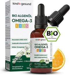 kindgesund Bio Omega-3 Algenöl Tropfen Vegan für Kinder 50 ml – Bild 1 von 4