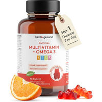 Produktbild von kindgesund Multivitamin + Omega 3 Gummies für Kinder vegetarisch ohne Zusatzstoffe 60 Stück