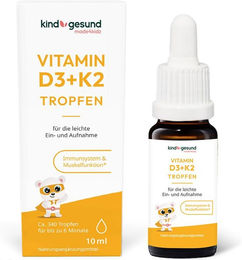 kindgesund Vitamin D3K2 Kinder Tropfen vegan zuckerfrei ohne Zusatzstoffe – Bild 1 von 1