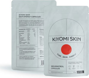 KIYOMI SKIN Skin Energy Resveratrol Kapseln vegan laktosefrei und glutenfrei – Bild 1 von 3