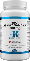 Klean Labs Ashwagandha Bio Wurzel-Extrakt 300 mg Kapseln 120 Stück vegan und glutenfrei – Bild 1 von 1