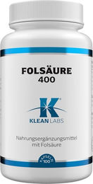 Klean Labs Folsäure 400 µg Kapseln für Schwangere und Stillende 100 Stück – Bild 1 von 1