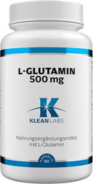 Klean Labs L-Glutamin 500 mg Kapseln vegan ohne Zusatzstoffe – Bild 1 von 1