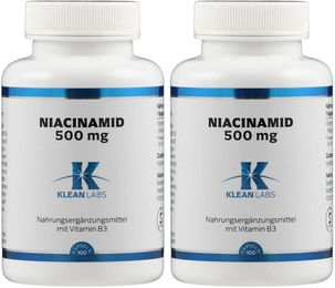 Klean Labs Niacin 500 mg Kapseln vegan glutenfrei laktosefrei 200 Stück – Bild 1 von 1