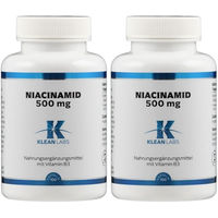 Produktbild von Klean Labs Niacin 500 mg Kapseln vegan glutenfrei laktosefrei 200 Stück
