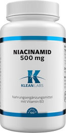 Klean LABS Niacinamid B3 500 mg Kapseln 100 Stück vegan vegetarisch glutenfrei laktosefrei – Bild 1 von 1