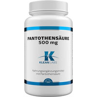 Produktbild von Klean Labs Pantothensäure B5 500 mg Kapseln vegan ohne Zusatzstoffe für Erwachsene und Sportler 100 Stück