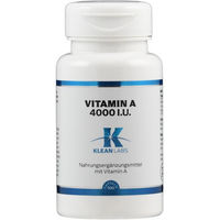Produktbild von KLEAN LABS Vitamin A Kapseln vegan und glutenfrei