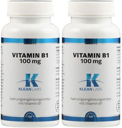 Klean Labs Vitamin B1 100 mg Kapseln vegan vegetarisch 120 Stück – Bild 1 von 1