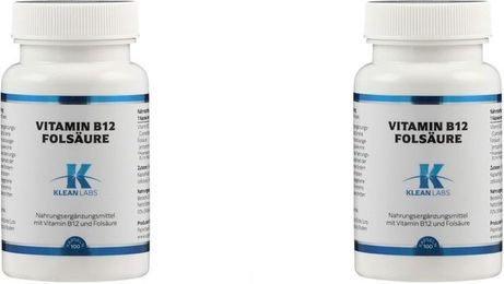 Klean Labs Vitamin B12 und Folsäure Kapseln vegan glutenfrei vegetarisch – Bild 1 von 1
