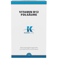 Produktbild von Klean Labs Vitamin B12 und Folsäure Kapseln vegan ohne Zusatzstoffe 100 Stück
