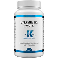 Produktbild von Klean Labs Vitamin D 1000 IE Tabletten für Senioren sowie Schwangere und Stillende