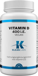 Klean Labs Vitamin D 400 IE Kapseln 60 Stück glutenfrei zuckerfrei ohne Zusatzstoffe – Bild 1 von 1