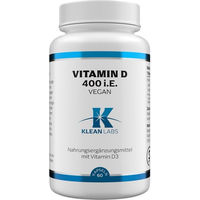 Produktbild von Klean Labs Vitamin D 400 IE Kapseln 60 Stück glutenfrei zuckerfrei ohne Zusatzstoffe