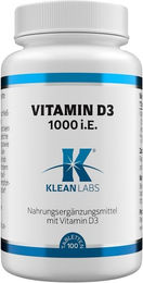 Klean LABS Vitamin D3 1000 i.E. Tabletten 100 Stück – Bild 1 von 1