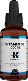 Klean LABS Vitamin D3 1000 IE Tropfen zuckerfrei 15 ml – Bild 1 von 3