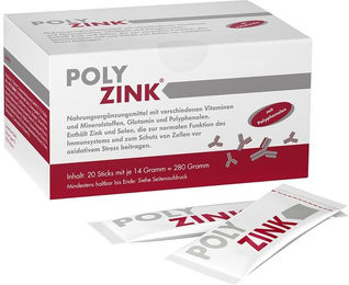 Klinge Pharma PolyZink Nahrungsergänzungsmittel mit Vitaminen und Mineralien Pulver 20 Sticks – Bild 1 von 8