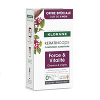 Produktbild von Klorane Keratin Caps Biotin-Komplex Nahrungsergänzungsmittel mit pflanzlichem Ursprung 90 Kapseln