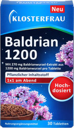 Klosterfrau Baldrian 1200 Tabletten mit pflanzlichem Ursprung 30 Stück – Bild 1 von 6