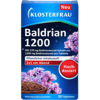 Produktbild von Klosterfrau Baldrian 1200 Tabletten mit pflanzlichem Ursprung 30 Stück