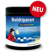 Produktbild von Klosterfrau Baldriparan Gute Nacht Drink Pulver vegan glutenfrei laktosefrei