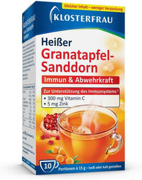 Klosterfrau Broncholind Heißer Granatapfel-Sanddorn Pulver mit Ascorbinsäure 150 g – Bild 1 von 4