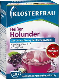 Klosterfrau Broncholind Heißer Holunder Granulat mit Ascorbinsäure Pulver für Erwachsene 10 Beutel – Bild 1 von 5