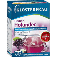 Produktbild von Klosterfrau Broncholind Heißer Holunder Granulat mit Ascorbinsäure Pulver für Erwachsene 10 Beutel