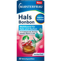 Produktbild von Klosterfrau Halsbonbon Lutschtabletten mit Ascorbinsäure zuckerfrei vegan glutenfrei laktosefrei 20 Stück
