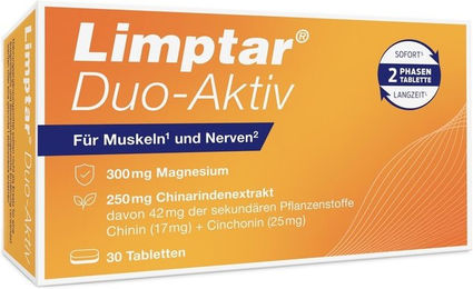 Klosterfrau Limptar Duo-Aktiv Tabletten mit Chinarindenextrakt und Magnesium 30 Stück – Bild 1 von 2